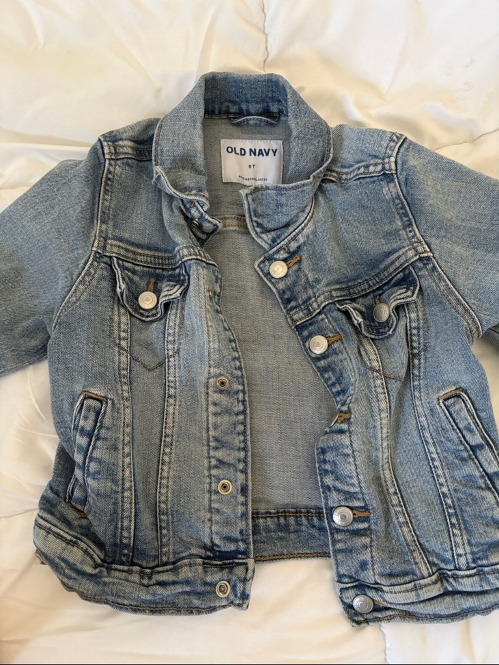 Old Navy Light Wash Blue Kids Denim Jacket